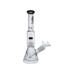 difflite Small Beaker Base Bong With Perc & Extra Thick Base - Black