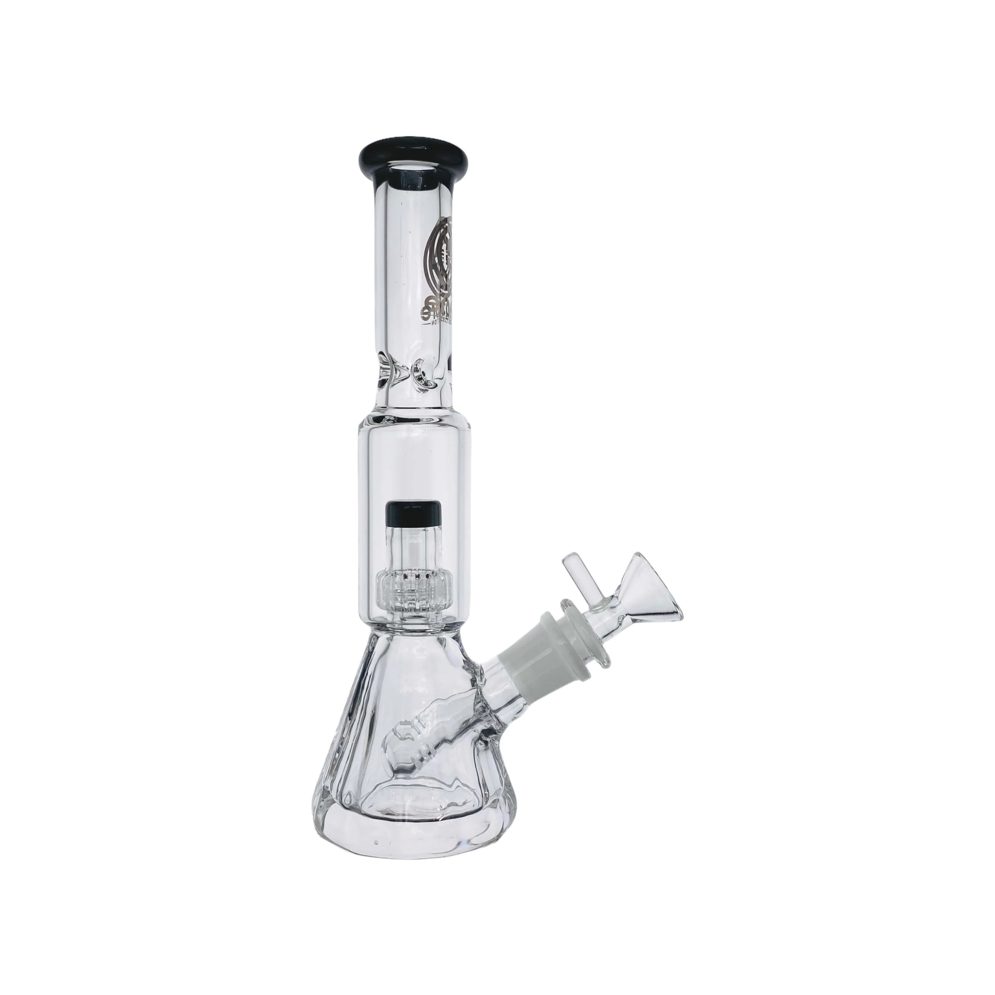 difflite Small Beaker Base Bong With Perc & Extra Thick Base - Black