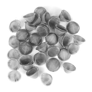 50 PCS Pipe Screens 3/4 Inch 100% Stainless Steel Bowl Screens Filters, 0.75 Inch Tapered Design Metal Clean Screen, Reusable Filters Self-Adjustable Size Filters, with a Storage Box