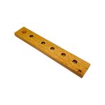 5 Hole Wood Display Stand Holder For 14mm Bong Bowl Pieces Or Quartz Bangers - White Oak