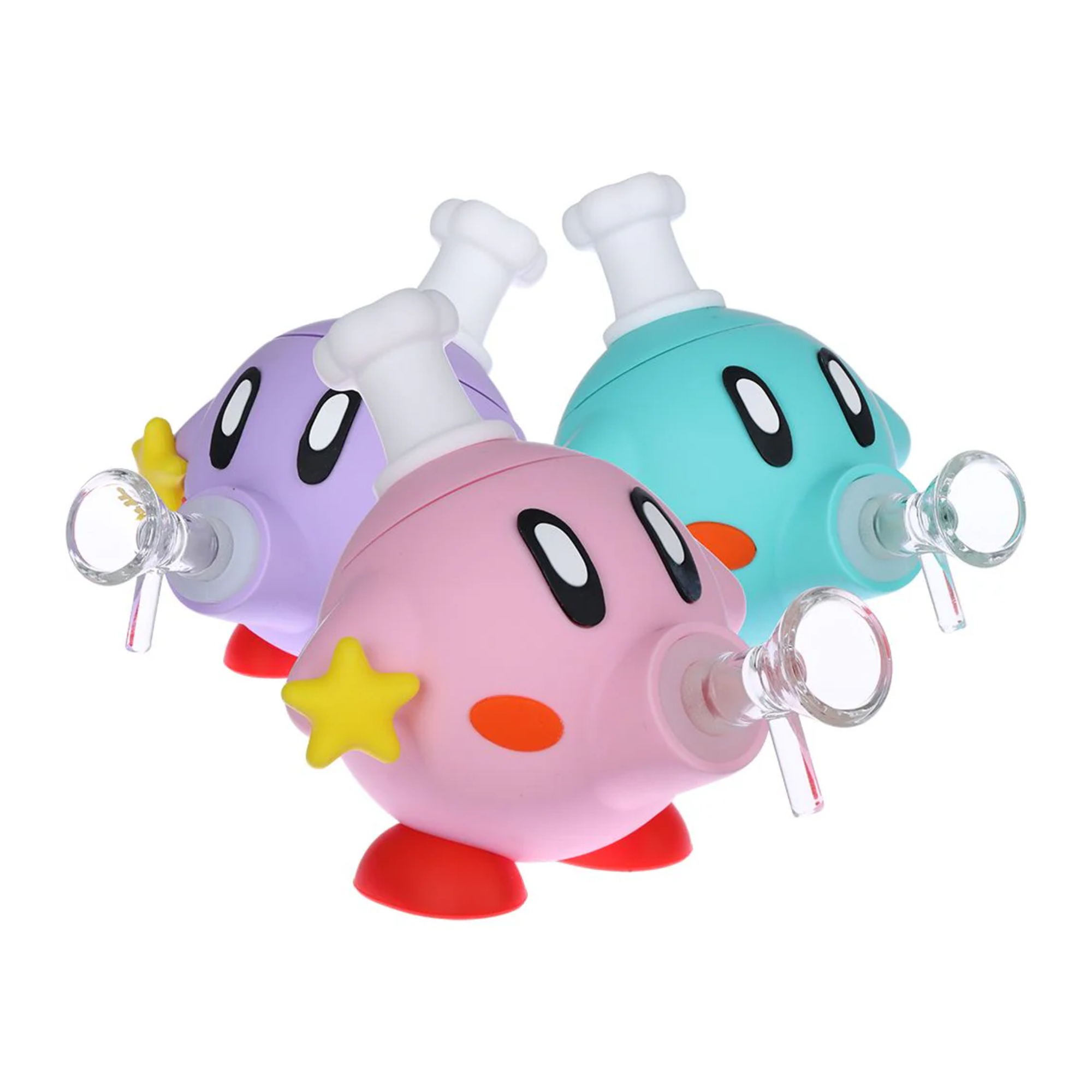 Power Up Star Friend Silicone Water Pipe - 4.5" / 14mm F