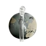 7.5" Globe Glass Bong Etched Map