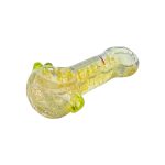 Extra Thick Inside Out Fumed Glass Hand Pipe With Flat Mouthpiece