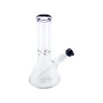 9mm Thick 10 Inch Beaker Base Bong Black Mouthpiece & Bowl Piece