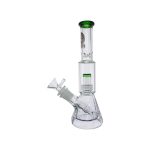 difflite Small Beaker Base Bong With Perc & Extra Thick Base - Green