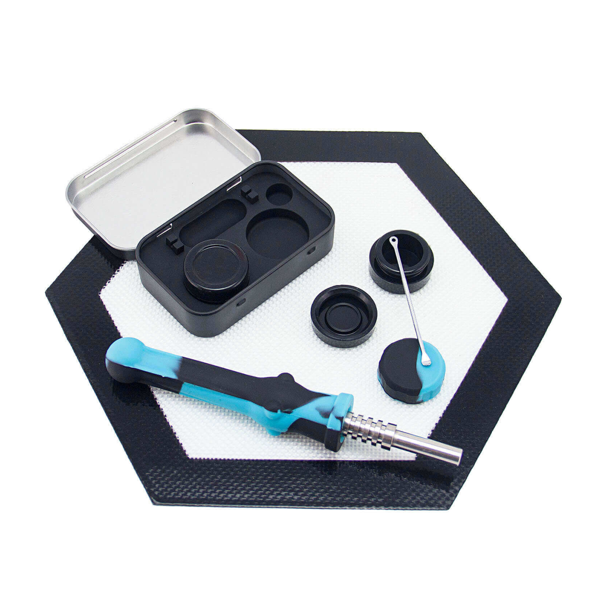 2PCS Silicone Nectar Collector Set with Travel Case and Titanium Tip