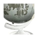 7.5" Globe Glass Bong Etched Map