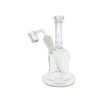 Clear Dab Rig With Bitsy Bell Shape And Removable Downstem