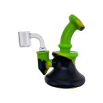 Mini Silicone Rubber Dab Rig Black, Yellow, Green