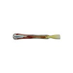 Glass Chillum Pipe - Extra Long Red And Blue Hand Pipe