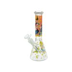 Blonde Anime Girl With Black Cat 10 Inch Water Pipe
