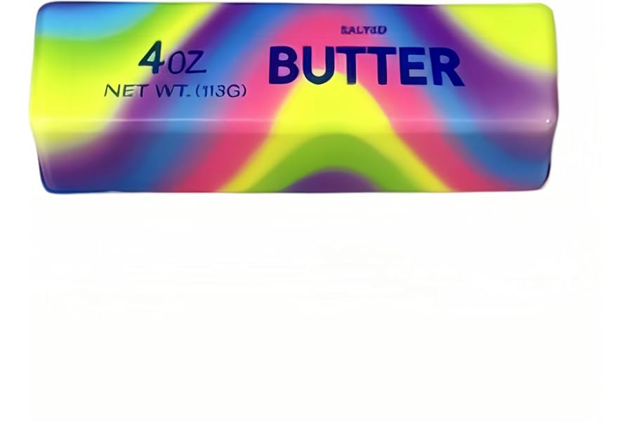 Slow Rebound Cute Butter Squeeze Stress Balls,Realistic Soft Butter Stick Fidget Toy, Slow Rising Portable Squishy for Adults Anxiety & Stress Relief, Sensory Gifts for Office, Home (Colorful)