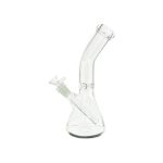 Clear Beaker Glass Bong With Bent Neck 10 Inch