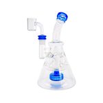 difflite - Blue Fab Beaker Base Dab Rig With Banger Hanger 14mm Fitting