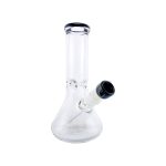 9mm Thick 10 Inch Beaker Base Bong Black Mouthpiece & Bowl Piece