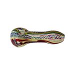 Glass Hand Pipe With Inside Out Color Changing And Sparkly Dichro
