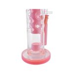 difflite - Pink Large Straight Fab Bong Dab Rig With Seed Of Life Perc