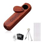 Rosewood Tobacco Pipe Gift Set - Handcrafted Wooden Pipe with Lid, Compact & Portable for Travel Use - Wood Pipe with Accessories for Men, Beginners & Outdoor Use
