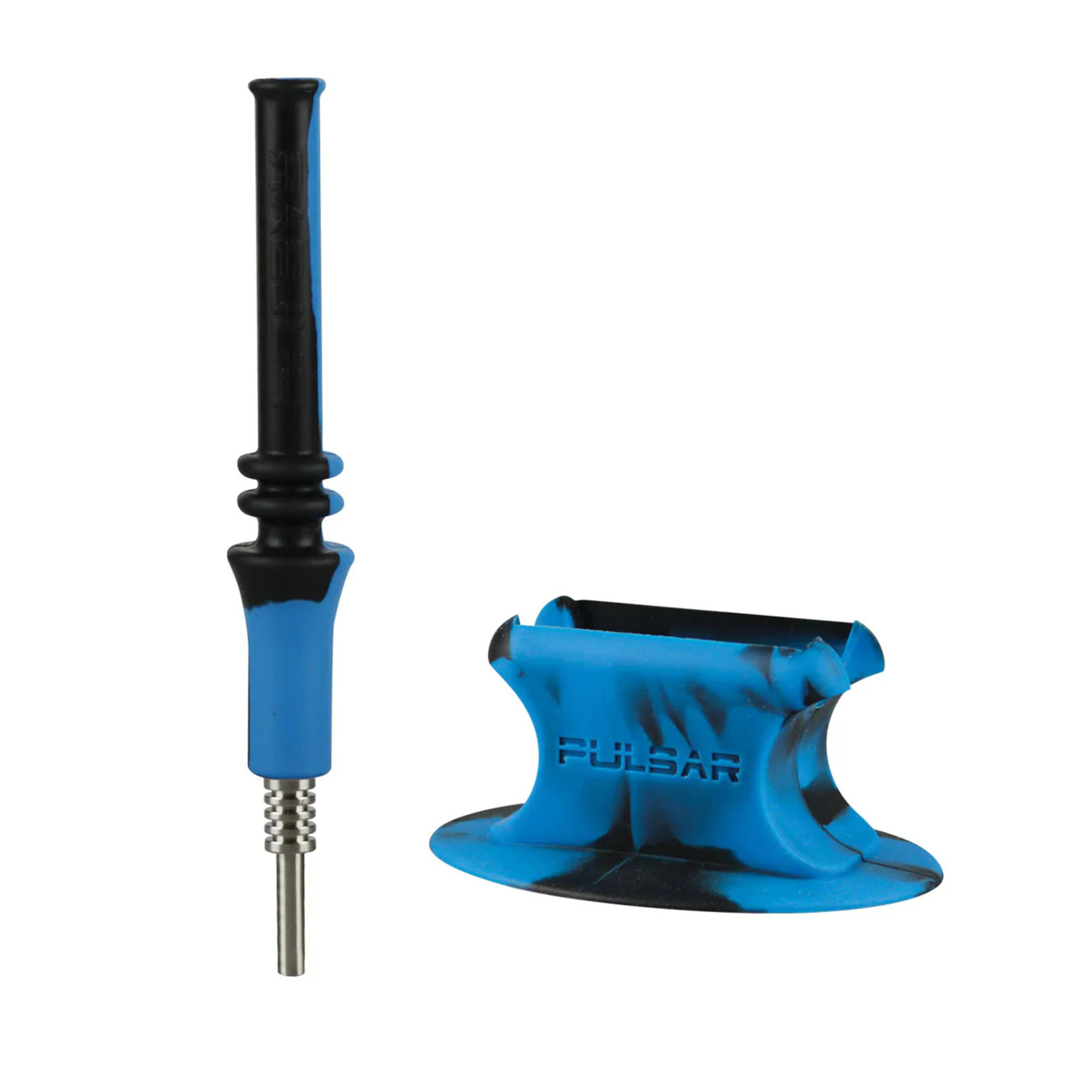 Silicone Dab Straw with Stand & Titanium Nail