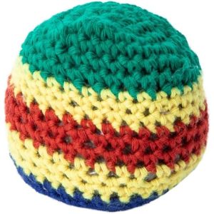 One Multicolor Footbag, Foot Sacks, Hackeys, Hackys, Kick Bags, Designs May Vary. Lots of Colors and Styles in Stock but Only 1 per Order