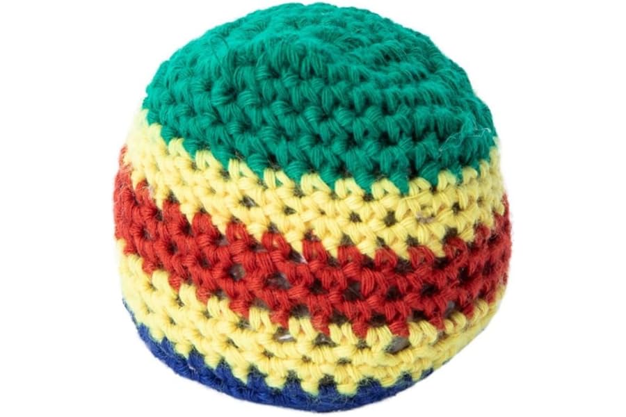 One Multicolor Footbag, Foot Sacks, Hackeys, Hackys, Kick Bags, Designs May Vary. Lots of Colors and Styles in Stock but Only 1 per Order