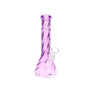 10″ Twisted Glass Beaker Bong “Spiral Chill”