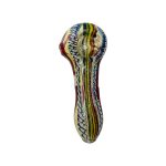 Glass Hand Pipe With Inside Out Color Changing And Sparkly Dichro