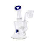 Mini Dab Rig With Blue Mouthpiece And Marble