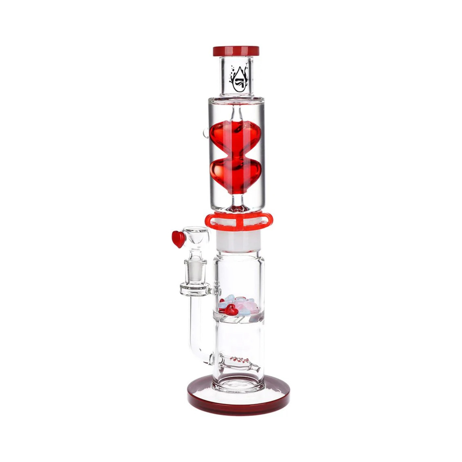 Glycerin Glass Heart Bong 13.75