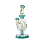 Oval Sphere Glass Dab Rig W/ Opal Triseed Perc