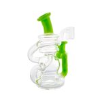 Mini Recyler Dab Rig With Sylme Green Tubing