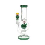difflite Peyote Bloom Bubble Base Glass Water Pipe