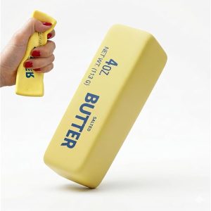 Slow Rising Butter Squishy, Realistic Butter Stick Stress Relief Ball for Adults and Teens, Cute Sensory Fidget Gadget, Soft Anxiety Relief with Wet Rebound, Squeeze & Squish Stress Reliever (Yellow)