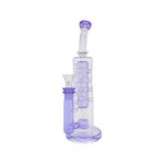 difflite - CFL Reactive Large Straight Fab Bong Dab Rig With Seed Of Life Perc