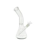 Clear Beaker Glass Bong With Bent Neck 10 Inch