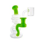 Mini Recyler Dab Rig With Sylme Green Tubing