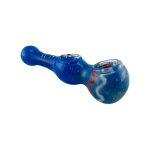 Glass Hand Pipe With Double Blown Bowls