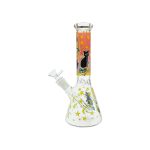 Blonde Anime Girl With Black Cat 10 Inch Water Pipe
