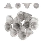 40 Pieces Pipe Screens,1/2 Inch Stainless Steel Bowl Screens Filters Conical Design Metal Filters 0.5 Inch Mini Metal Clean Screen Reusable Filters Self-Adjustable Size Filter