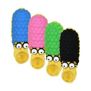 Marge Simpson Hair Lady Silicone Hand Pipe - 3.5"