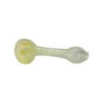 Glass Hand Pipe - Small Narrow Neck Spoon Pipe With Color Spiral Twist