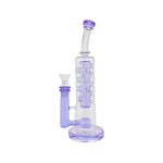 difflite - CFL Reactive Large Straight Fab Bong Dab Rig With Seed Of Life Perc