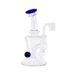 Mini Dab Rig With Blue Mouthpiece And Marble
