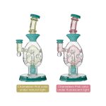 Oval Sphere Glass Dab Rig W/ Opal Triseed Perc