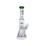 difflite Small Beaker Base Bong With Perc & Extra Thick Base - Green
