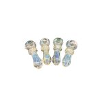 Glass Hand Pipe - Extra Thick Inside Out Space Fume With Wig Wag End