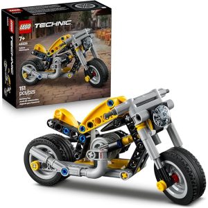 LEGO Technic Yellow Motorcycle Toy - Building Toy for Boys & Girls, Ages 7+ - Model Kit with Detailed Features - Bedroom Decor for Kids - Gift for Birthdays - 42225