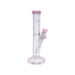Pink difflite Straight Tube Bong 10 Inch