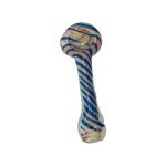 Glass Hand Pipe With Color And Fume Twist