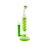 difflite - Slyme Green Large Straight Fab Dab Rig With Seed Of Life Perc